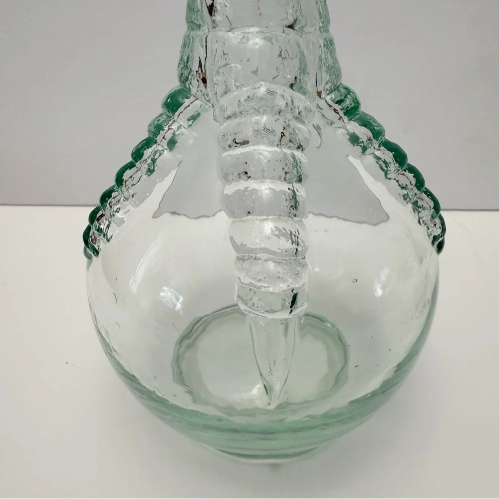 Vintage Glass Ball Claw Foot Chicken Foot Bottle Vase 11 1/4”